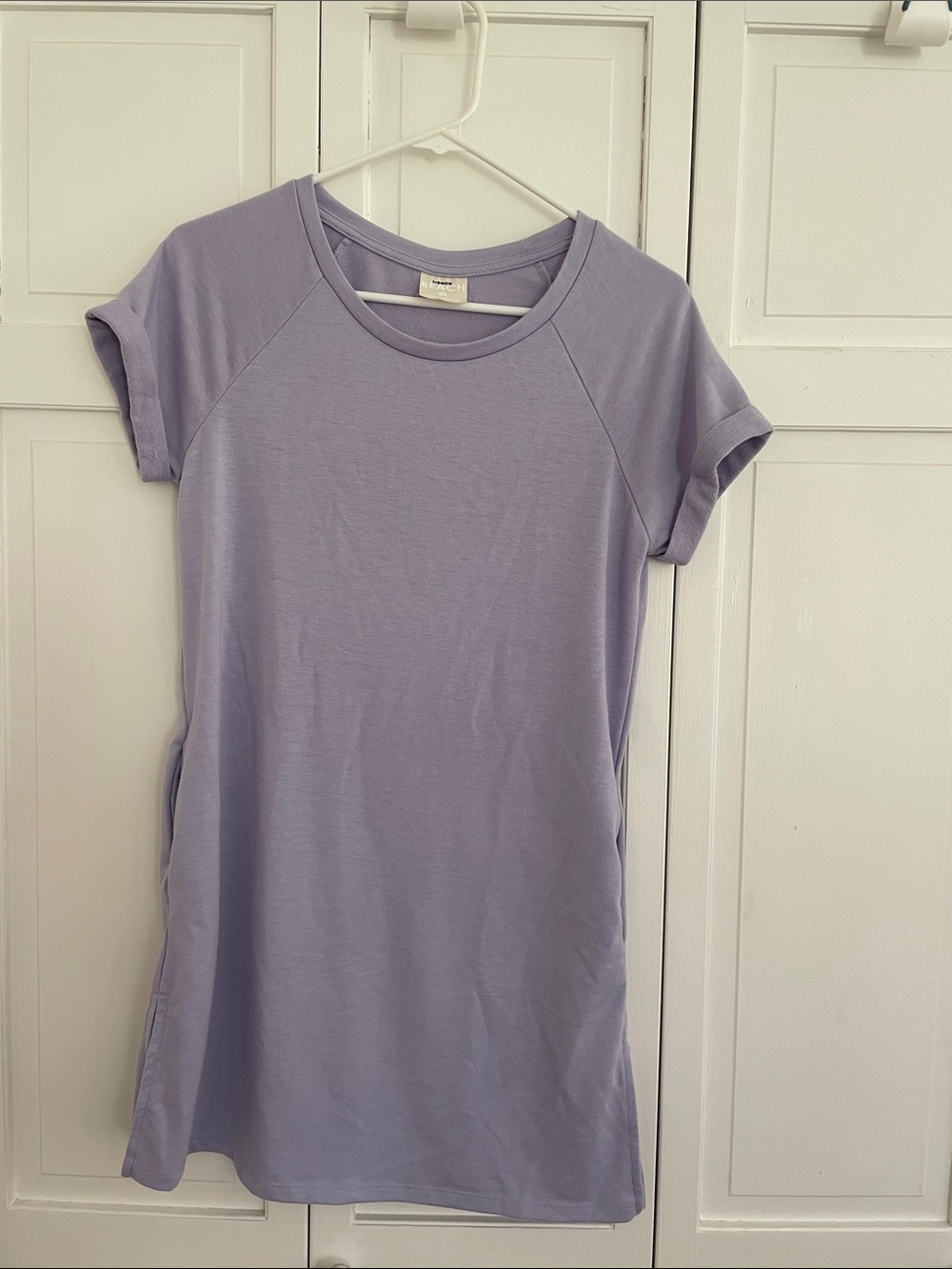Tresics Lavender Short-Sleeve Beach/Pool Cover-Up Dress